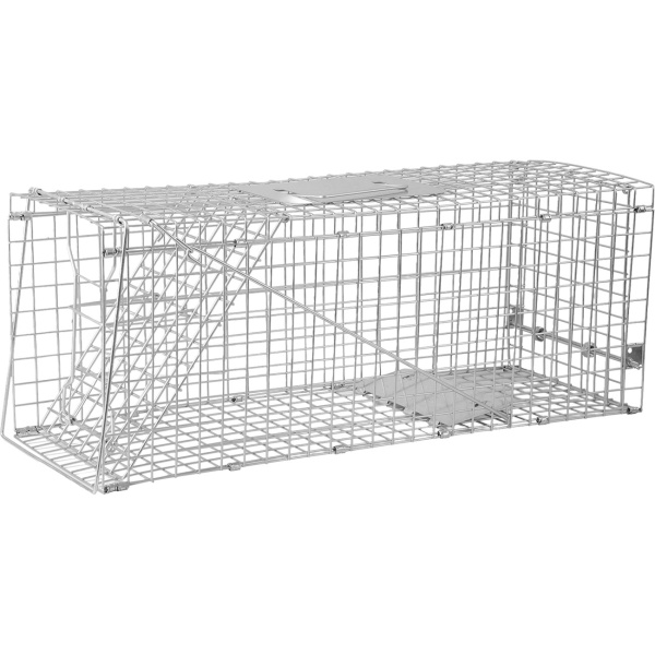 Profi Marder Lebendfalle - Wiederverwendbare Gitterfalle mit Trittplatte, Tragegriff und Beissschutz - für Marder und kleine Nagetiere