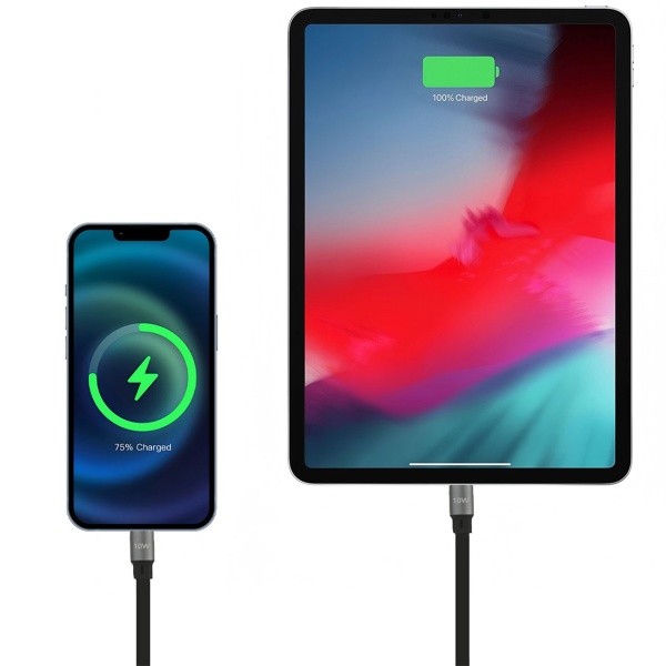 4er-Set 3in1 Roll-Ladekabel: 100W Power für Android & iPhone. 1m ausziehbar, extrem robust & ohne Kabelsalat - USB-C Lightning Micro Schnellladekabel