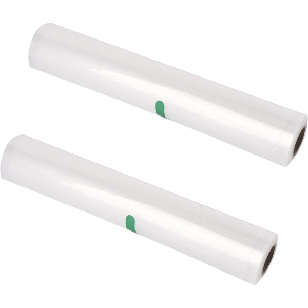 Vakuumierfolien Rollen 28x300cm Profi-Set – 2 Rollen Vakuumierschläuche für länger haltbare & frische Lebensmittel - Schutz vor Gefrierbrand