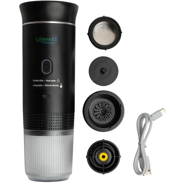 Perfekter, tragbarer Espresso überall: Espresso To Go Akku-Kaffeemaschine für Camping, Reise & Büro – Für Kapsel und Pulver – Luxuriöser Genuss