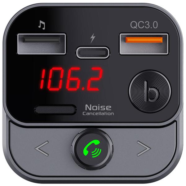 Premium Bluetooth 5.3 FM Transmitter für Auto - Genialer MP3 Player & USB QC 3.0 Ladeadapter - Kristallklare Freisprecheinrichtung mit Bass-Boost