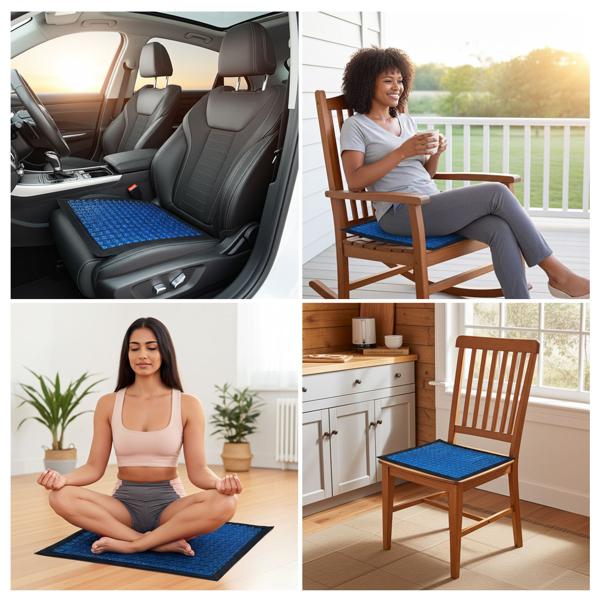 Komfort Gel-Sitzkissen, ergonomisch – Kühles Wabenkissen für bessere Haltung & Druckentlastung – Ideal für Büro, Auto, Rollstuhl