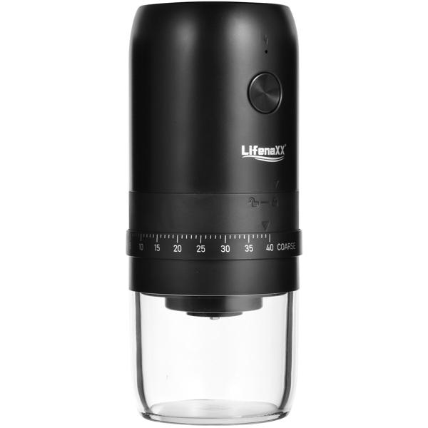 Mobile Elektrische Kaffeemühle – Konisches Keramik Mahlwerk, präzise einstellbar für den perfekten Espresso - Kabellos, USB-C Akku-Betrieb