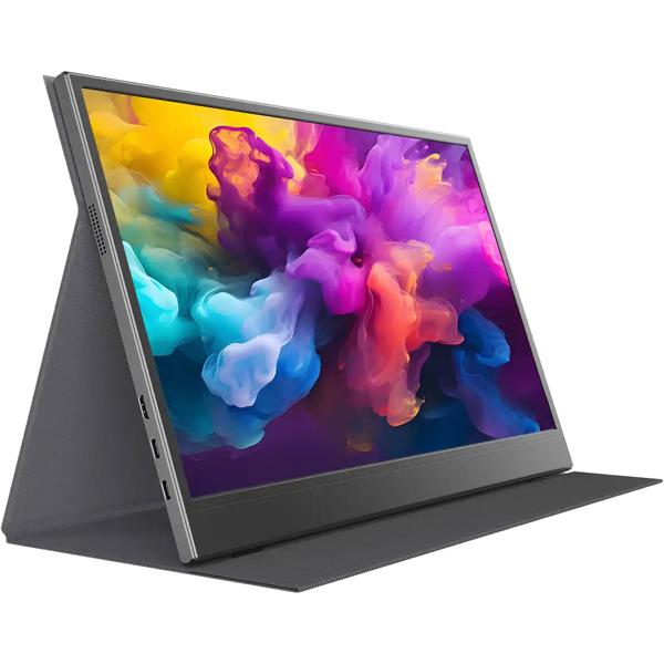 15,6 Zoll Full HD IPS Tragbarer Monitor – Ultrakompakter Bildschirm für Laptop, Mac, PS5, Xbox & Smartphone – Perfekt für Gaming, Reisen, Home Office