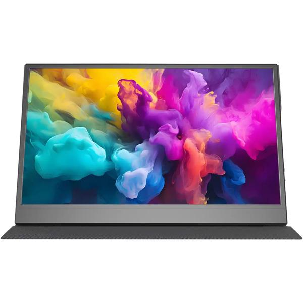 15,6 Zoll Full HD IPS Tragbarer Monitor – Ultrakompakter Bildschirm für Laptop, Mac, PS5, Xbox & Smartphone – Perfekt für Gaming, Reisen, Home Office