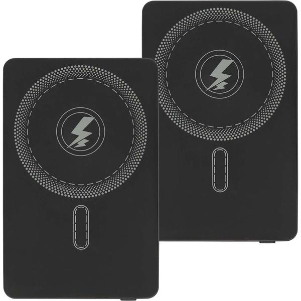 2er-Set Powerbank MagSafe 5000 mAh – 15W Kabelloses Laden und 20W USB-C Anschluss, kompakter Akku mit LED-Anzeige für iPhone 15/14/13/12