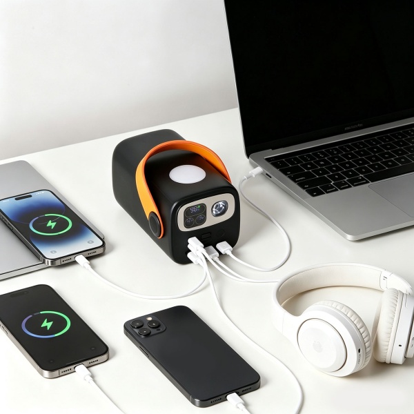 Starke Powerbank 60000mAh, 100W, USB-C PD Externer Akku: Mobiles Ladegerät mit LED Lampe für Laptop, Notebook, Smartphone - Schnelles Laden