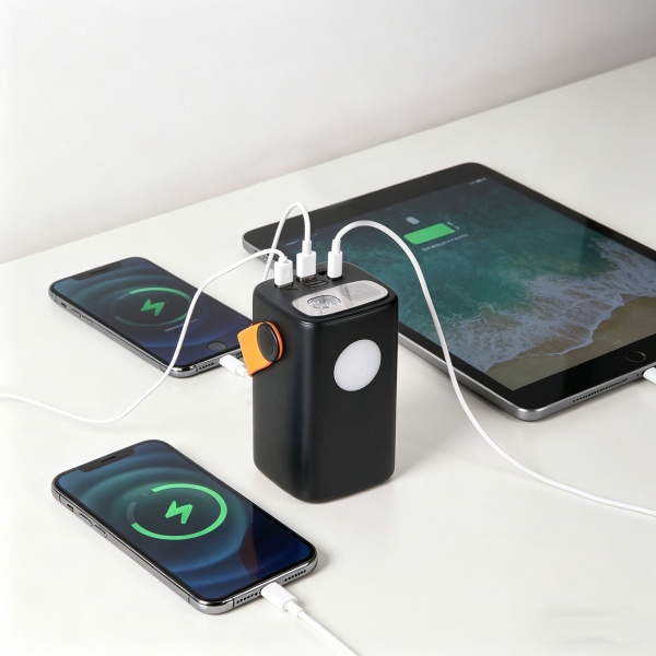 Starke Powerbank 60000mAh, 100W, USB-C PD Externer Akku: Mobiles Ladegerät mit LED Lampe für Laptop, Notebook, Smartphone - Schnelles Laden