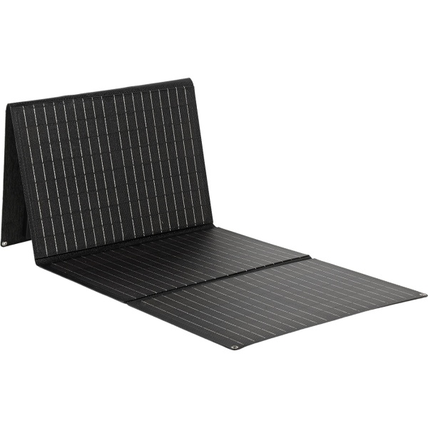 Faltbares Solarpanel 60W Monokristallin - Tragbares Solarladegerät IP65 mit MC4-komp. Stecker, DC Adapter, Ösen & Karabinern für Camping