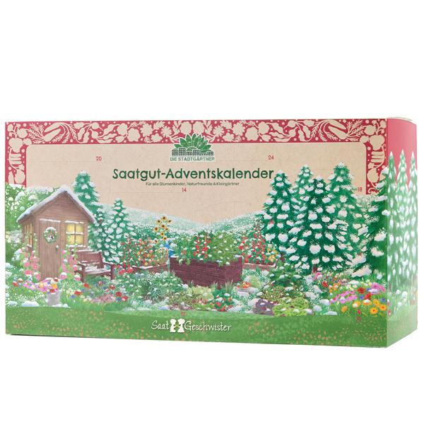 Hochwertiger Saatgut Adventskalender – 24 besondere Samen-Überraschungen: Blumen, Kräuter, Gemüse, Salat. Ideales Geschenk für Balkon & Garten