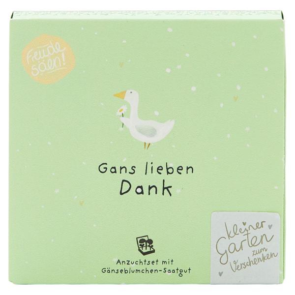 Charmantes Gänseblümchen-Pflanzset "Gans lieben Dank" – Einzigartiges Geschenk & Bedanken, das wächst & lange Freude schenkt - Perfekt für Weihnachten