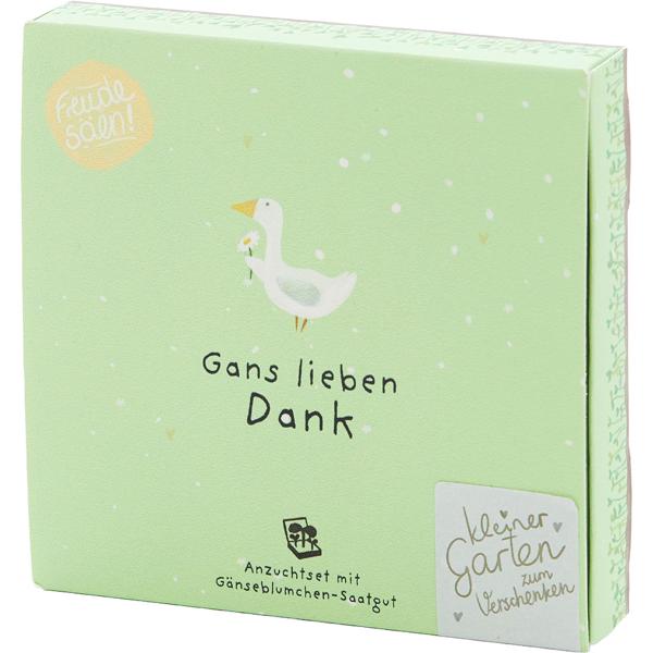 Charmantes Gänseblümchen-Pflanzset "Gans lieben Dank" – Einzigartiges Geschenk & Bedanken, das wächst & lange Freude schenkt - Perfekt für Weihnachten