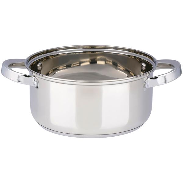 Profi Edelstahl-Topfset 7-teilig mit Glasdeckel - Hochwertiges Kochtopf-Set für Induktion & Herd - Glanz-Finish & runde Griffe