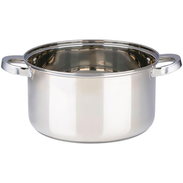 Profi Edelstahl-Topfset 7-teilig mit Glasdeckel - Hochwertiges Kochtopf-Set für Induktion & Herd - Glanz-Finish & runde Griffe