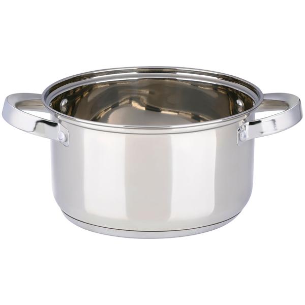 Profi Edelstahl-Topfset 7-teilig mit Glasdeckel - Hochwertiges Kochtopf-Set für Induktion & Herd - Glanz-Finish & runde Griffe