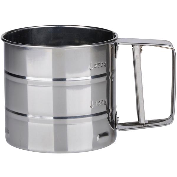 Edelstahl Sieb mit Siebgriff, Ø 10,3 cm, Rostfrei – Perfektes Mehlsieb, Puderzuckerstreuer & Küchensieb für feine Koch & Back-Ergebnisse