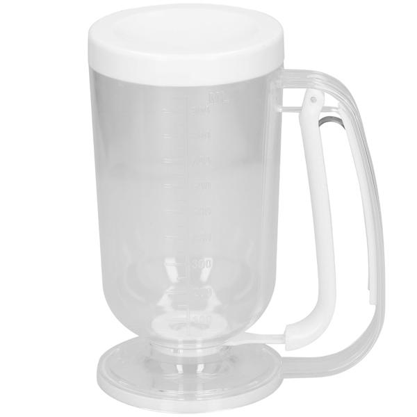 Handlicher Teigportionierer 900ml mit Messskala: Präziser Teig-Dosierer für Pfannkuchen, Waffeln, Muffins, Cupcakes & mehr - Für saubere Ergebnisse