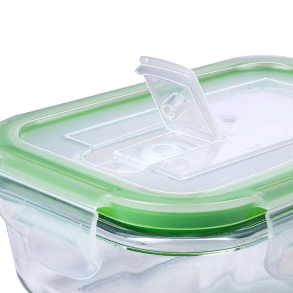 3er-Set Borosilikatglas-Frischhaltedosen 370/640/1050 ml mit Dampfauslass – Auslaufsicher, Luftdicht, Backofen- & Mikrowellenfest, Spülmaschinenfest