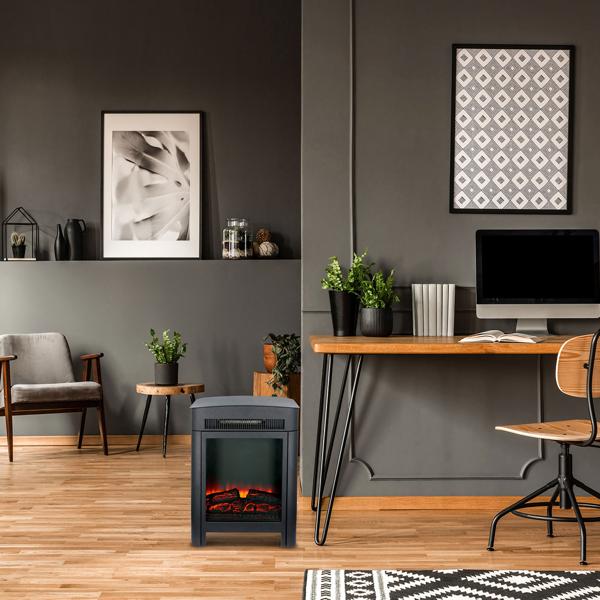 Elektrokamin 1800W - Heizgerät mit Realistischem LED Flammeneffekt: mit Thermostat & Überhitzungsschutz für gemütliche Wärme