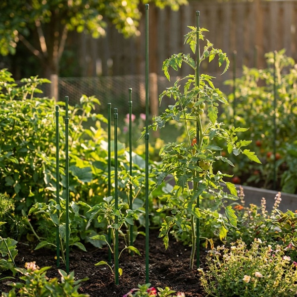 Stabile Pflanzstäbe 6er-Set, bis 80cm ausziehbar: praktische Stützen und die perfekte Rankhilfe für Wohnung, Garten, Balkon & Terrasse