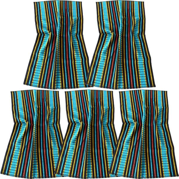 5er-Set Grubentuch 100% Baumwolle: Saugstarkes Geschirrtuch & Mehrzwecktuch, türkis-schwarz - Robustes Trockentuch für Haushalt & Gastronomie