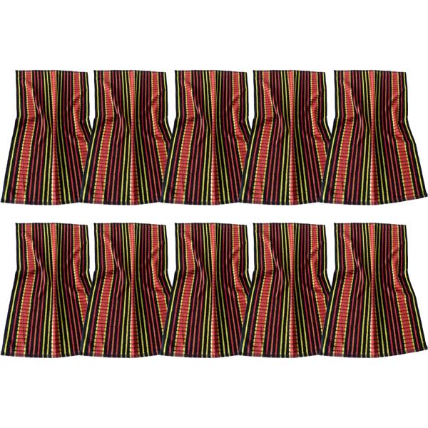 10er-Set Grubentuch 100% Baumwolle: Saugstarkes Geschirrtuch & Mehrzwecktuch, rot-schwarz - Robustes Trockentuch für Haushalt & Gastronomie