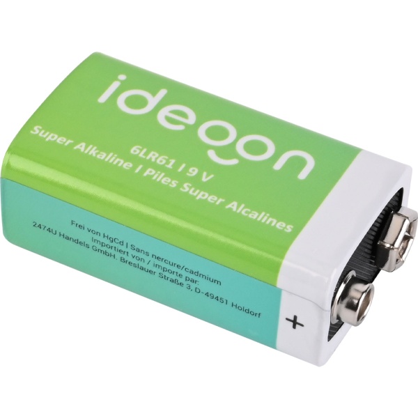 Hochwertige 9V-Block Batterie - 6LR61 Alkaline 9 Volt - Zuverlässige Energiequelle für Rauchmelder, Messgeräte und Spielzeug