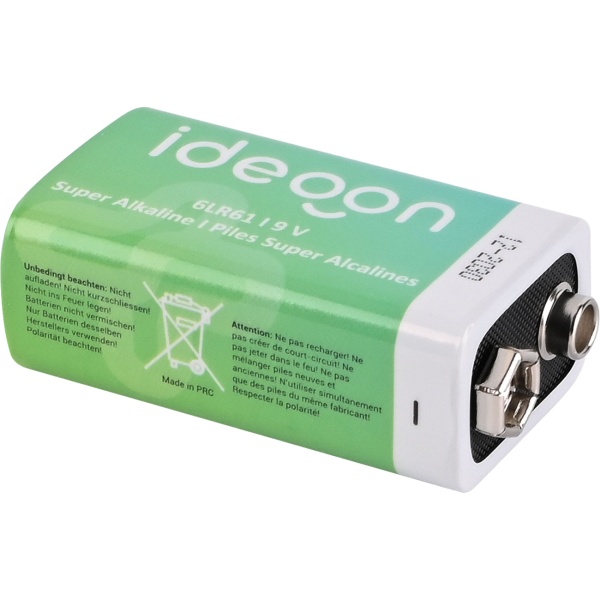 Hochwertige 9V-Block Batterie - 6LR61 Alkaline 9 Volt - Zuverlässige Energiequelle für Rauchmelder, Messgeräte und Spielzeug