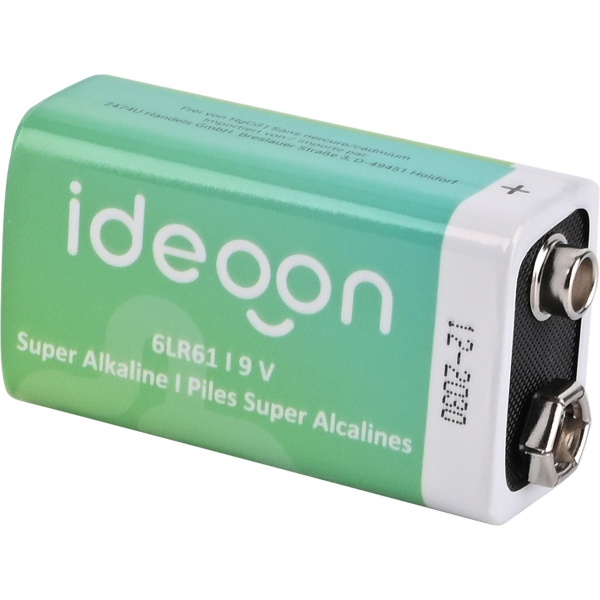 Hochwertige 9V-Block Batterie - 6LR61 Alkaline 9 Volt - Zuverlässige Energiequelle für Rauchmelder, Messgeräte und Spielzeug