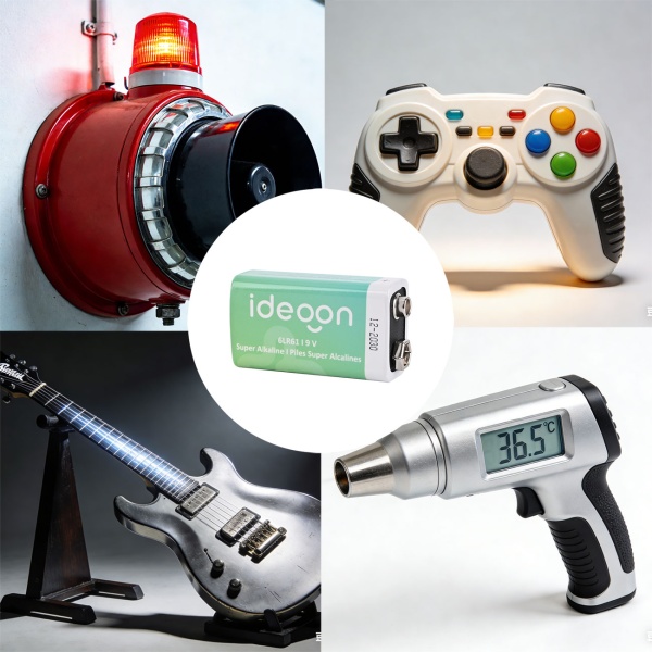 Hochwertige 9V-Block Batterie - 6LR61 Alkaline 9 Volt - Zuverlässige Energiequelle für Rauchmelder, Messgeräte und Spielzeug