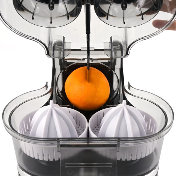 Kabelloser Akku Doppel-Entsafter 120W: Mobile USB-C Saftpresse & Zitruspresse | Effizient & Kompakt für frische Säfte & Smoothies To Go