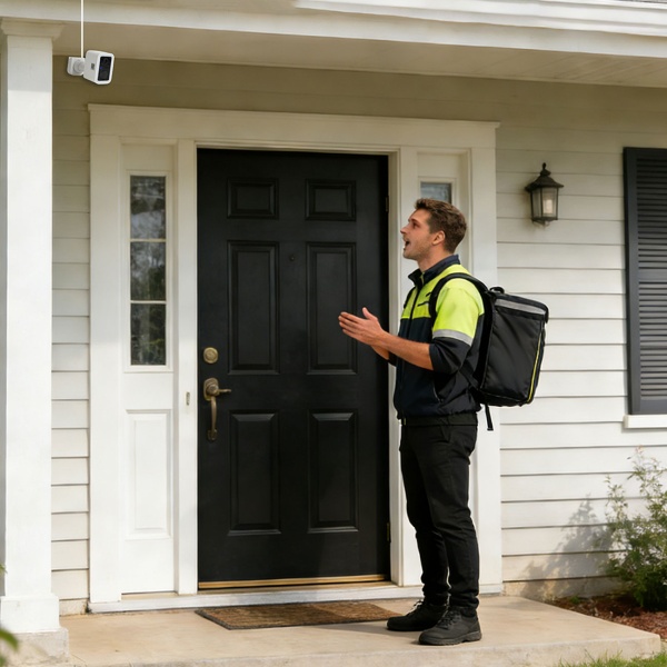 WLAN Solar Überwachungskamera Aussen 3MP, Autarke IP66 Funkkamera mit Flutlicht, App-Steuerung, PIR-Sensor & Gegensprechanlage, Weiss