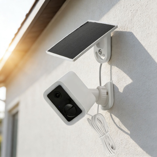 WLAN Solar Überwachungskamera Aussen 3MP, Autarke IP66 Funkkamera mit Flutlicht, App-Steuerung, PIR-Sensor & Gegensprechanlage, Weiss