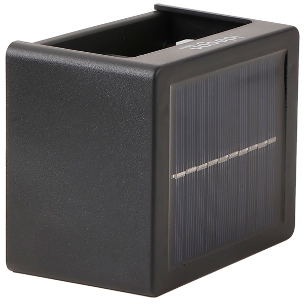 4er Set LED Solar Wandleuchte für Aussen: Warmweiss/Kaltweiss Garten-Lampe mit Akku & Sensor, IP44 Wasserfest, Deko Strahler für Zaun & Wand