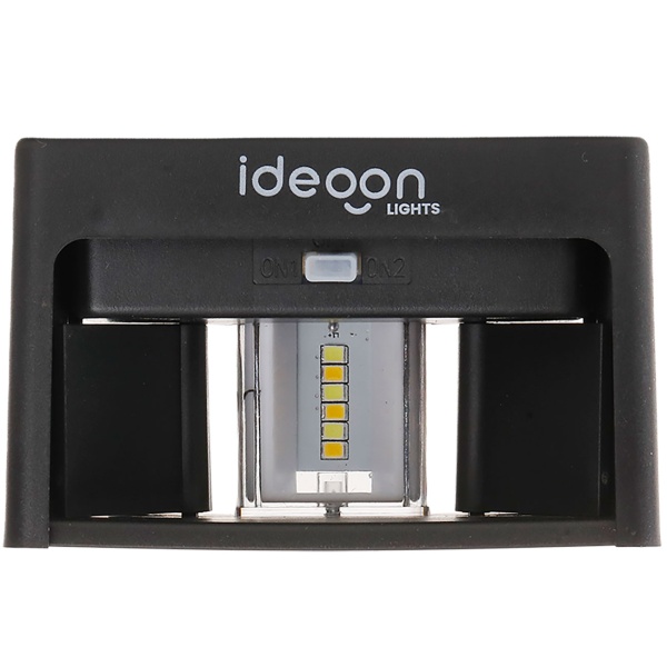 4er Set LED Solar Wandleuchte für Aussen: Warmweiss/Kaltweiss Garten-Lampe mit Akku & Sensor, IP44 Wasserfest, Deko Strahler für Zaun & Wand