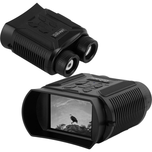 Profi 4K Nachtsichtkamera Binokular: 500m IR-Digitalkamera für Jagd, Camping & Security. 4K-Foto, 8x Zoom, USB-C Akku & inkl. Tasche 