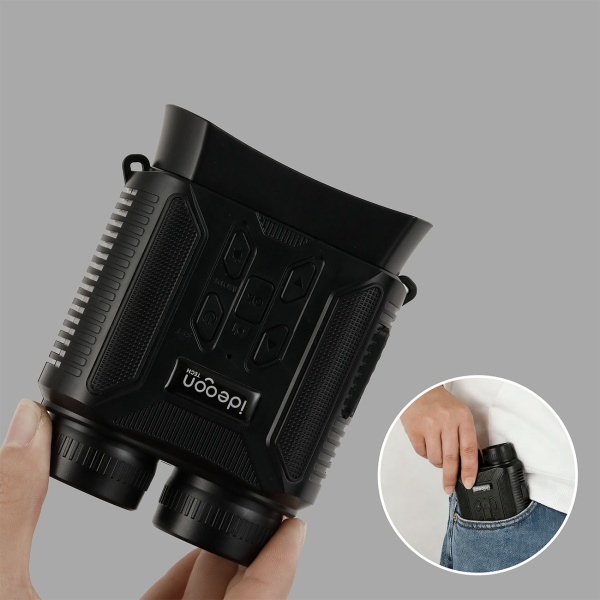 Profi 4K Nachtsichtkamera Binokular: 500m IR-Digitalkamera für Jagd, Camping & Security. 4K-Foto, 8x Zoom, USB-C Akku & inkl. Tasche 