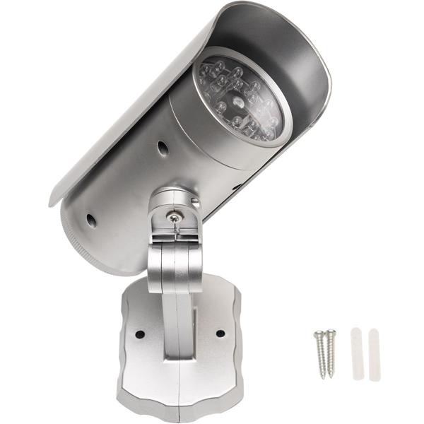 4er Set Überwachungskamera Attrappe mit Bewegungssensor und rotem Blinklicht, Batteriebetrieb, Sicherheits-Dummy Kamera in realistischem Design