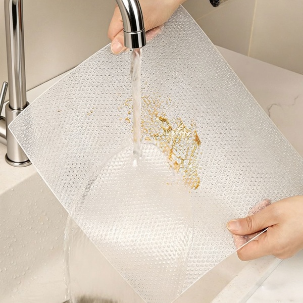 4er Set Antirutschmatte Schublade 50x150cm – Vielseitige Einlegematten für Kühlschrank, Wohnmobil & Küche – Zuschneidbar, BPA-frei, Rutschstopp