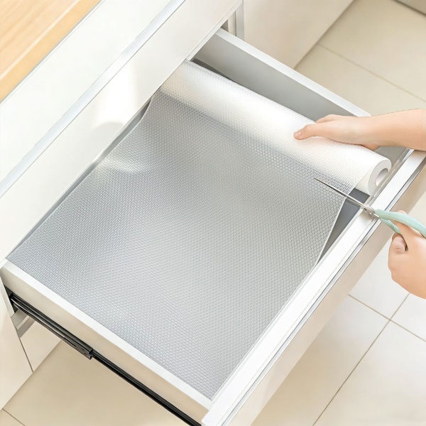 4er Set Antirutschmatte Schublade 50x150cm – Vielseitige Einlegematten für Kühlschrank, Wohnmobil & Küche – Zuschneidbar, BPA-frei, Rutschstopp