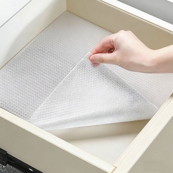 4er Set Antirutschmatte Schublade 50x150cm – Vielseitige Einlegematten für Kühlschrank, Wohnmobil & Küche – Zuschneidbar, BPA-frei, Rutschstopp