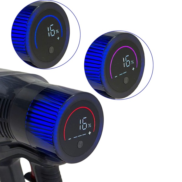 Zyklon Akku Staubsauger 27 kPa, 430W kabelloser Handstaubsauger mit HEPA Filter, LED Beleuchtung, Teleskoprohr und 4 Saugstufen, 0,7L Staubbehälter