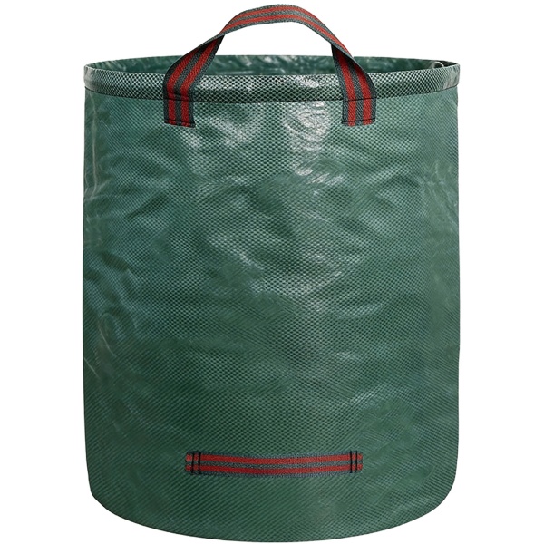 2er-Set XXL Garten Abfallsack, 500 Liter, Ø 79 x 101 cm - stabile Grünschnittsäcke mit Doppelboden, faltbar, ideal für Grünschnitt, 150gsm Polypropylen