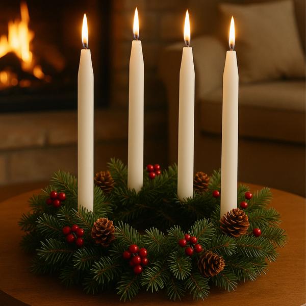 Spitzkerzen 20er Set Champagner – Stilvolle Tafelkerzen – Hohe Qualität, lange Brenndauer für festliche Anlässe, Adventskranz & Deko