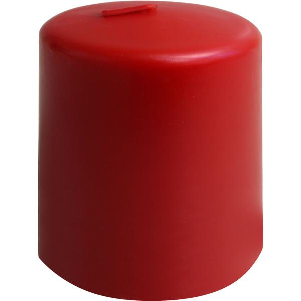 4er-Set Stumpenkerze Rot – Rustikale Wachs Kerze, Ø 7 x 10 cm – Lange Brenndauer für festliche Anlässe, Advent, Weihnachten oder stimmungsvolle Deko