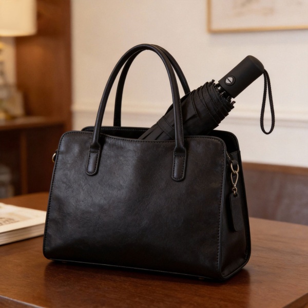 Kompakter Automatik-Regenschirm in Schwarz - Ø 95cm - Windfester Taschenschirm mit Fiberglas-Rippen & Schutzhülle - Schnelltrocknend & Robust