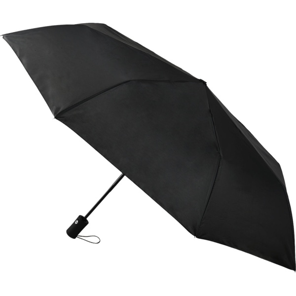 Kompakter Automatik-Regenschirm in Schwarz - Ø 95cm - Windfester Taschenschirm mit Fiberglas-Rippen & Schutzhülle - Schnelltrocknend & Robust