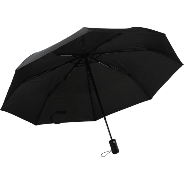 Kompakter Automatik-Regenschirm in Schwarz - Ø 95cm - Windfester Taschenschirm mit Fiberglas-Rippen & Schutzhülle - Schnelltrocknend & Robust