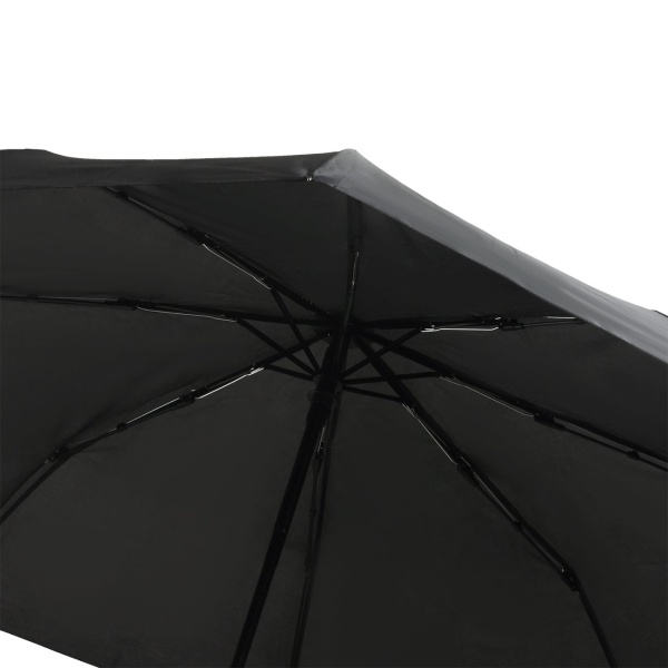 Kompakter Automatik-Regenschirm in Schwarz - Ø 95cm - Windfester Taschenschirm mit Fiberglas-Rippen & Schutzhülle - Schnelltrocknend & Robust