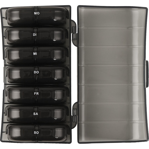 2er Set Medikamentenbox 7 Tage - Pillendose 7 Tage 2 Fächer Morgens Abends - Tablettenbox für eine Woche - Wochendosierer Medikamente - LFGB geprüft